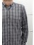 Fistan Store Erkek Gri Ekose Kareli Klasik Kesim Rahat Kalıp Tek Cepli Kışlık Kaşmir Gömlek 2
