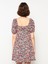 Yeni Sezon Kalp Yaka Çiçekli Kısa Kollu Elbise 5