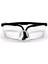 Koruyucu Laboratuvar Gözlüğü Ayarlanabilir Çerçeve Şeffaf Cam Siyah Çerçeve 1