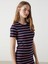 Yeni Sezon Bisiklet Yaka Çizgili Elbise 2
