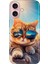 iPhone 16 Kılıf Silikon Desenli Kalıplı Case Cat 1
