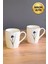Porselen Natura Iris Kulplu Mug Kupa 9cm 220ML 2 Li 1