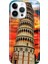 iPhone 16 Pro Max Kılıf Silikon Desenli Baskılı Cover Pizza Kulesi 1