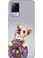 Vivo V21 Kılıf 6.44 Inc Desenli Silikon Esnek Uyumlu Kapak Donut Dog 1