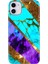 Apple iPhone 11 Kılıf Renkli Temalı iPhone 11 Silikon Nezih Mermer 1