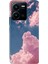 Vivo Y22S -Y35 Kılıf Desenli Kapak Renkli Tpu Uv Pembe Bulut 1