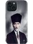 iPhone 13 - 14 Kılıf Desenli Kapak Renkli Tpu Uv Atatürk 1