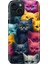 iPhone 13 - 14 Kılıf Desenli Kapak Renkli Tpu Uv Kedi Ordusu 1