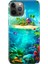 Apple iPhone 12 Pro Kılıf Tasarım Baskılı Silikon Island 1