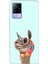 Vivo V21 Kılıf 6.44 Inc Desenli Silikon Esnek Uyumlu Kapak Deve 1
