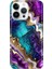 iPhone 16 Pro Max Kılıf Silikon Desenli Baskılı Cover Keskin Ametist 1