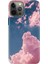 iPhone 12 Pro Max Kılıf Tasarım Baskılı Silikon Pembe Bulut 1