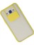 Samsung Galaxy J7 Kılıf Palm Buzlu Kamera Sürgülü Silikon - Sarı 3