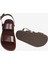 Erkek Kahverengi Hakiki Deri Sandalet 3Y1CS62622 10
