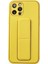 iPhone 12 Pro Kılıf Coco Deri Standlı Kapak - Sarı 1