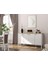 Lumera Iskandinav Konsol 4 Kapaklı 6 Bölmeli Mdf Profil Ayaklı 180 cm Konsol - Wood Beyaz 1