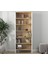 Lumera Iskandinav Kitaplık 6 Bölmeli Mdf Profil Ayaklı 83X194X35 cm Çok Amaçlı 2