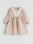 Yeni Sezon Bebe Yaka Müslin Kız Bebek Elbise 3