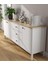 Lumera Iskandinav Konsol 3 Kapaklı 3 Çekmeceli Mdf Profil Ayaklı 200 cm Konsol - Wood Beyaz 2