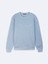 Uzun Kollu Sıfır Yaka Sign Baskılı Mavi Sweatshırt 1
