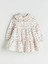 Yeni Sezon Bebe Yaka Çiçekli Kız Bebek Elbise 1