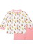 Kız Bebek Uzun Kol Pijama Takımı Selanik Bisiklet Yaka Ribanalı Paça 3