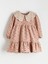 Yeni Sezon Bebe Yaka Çiçekli Kız Bebek Elbise 1