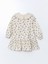 Yeni Sezon Bebe Yaka Kurdele Desenli Kız Çocuk Elbise 2