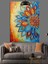 Çiçekli Mandala Soyut Sanat Dekoratif Kanvas - Mdf Ahşap Tablo 5