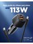 113W USB-C + USB-A 3 Port Araç içi Hızlı Şarj Aleti + 1 Metre 100W E-Mark Şarj Kablosu / PPS 2.0 Desteği Akım Korumalı Güç Adaptörü Çakmaklık iPhone & Android & iPad & MacBook EV1133 - ACP09543 5