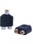 8 Pcs Rca Av Splitter Y Adaptör 1 Dişi 2 Dişi, Siyah (Yurt Dışından) 3