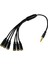 3,5mm Kulaklık Ayırıcı Kablosu 3.5mm 1/8 Inç 4 Katlı Trrs Erkek - 6 Port Aux Kablo Kulaklık Mikrofonu Ses Adaptörü (Yurt Dışından) 1