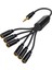 3,5mm Kulaklık Ayırıcı Kablosu 3.5mm 1/8 Inç 4 Katlı Trrs Erkek - 6 Port Aux Kablo Kulaklık Mikrofonu Ses Adaptörü (Yurt Dışından) 2