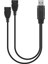 USB 2.0 Erkek Ila 2 Çift USB Dişi Jack Y Splitter Hub Güç Kablosu Adaptör Kablosu (Yurt Dışından) 3