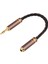 Hıfı Dengeli Ses Kablosu 8 Çekirdekli Kulaklık Adaptör Kablosu 3.5mm Erkek-Kadın Aux Jack Adaptör Kablosu B (Yurt Dışından) 1