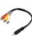 2,5mm Mini Av Erkek Ila 3rca Dişi M/f Audio Video Kablosu Stereo Jack Adaptör Kablosu (Yurt Dışından) 1