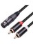 2x 3pin Xlr Dişi Ila Çift Rca Erkek Y Ayırıcı Kablosu, Mikser Amplifikatör Ses Kablosu, Stereo Ses Ara Bağlantı Kablosu, 2 Metre (Yurt Dışından) 3