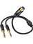 Xlr Dişi Ila Çift 1/4 Inç Y Ayırıcı Kablosu Dişi Xlr Ila Ikiye 6.35MM Mono Ts Fiş Mikrofon Ses Dönüştürücü Adaptör Kordon-A (Yurt Dışından) 1
