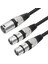 5 Paket 1.6ft Xlr Dişi Ila Çift Xlr Erkek Y Ayırıcı Kablosu, Xlr Splitter 1 Dişi Ila 2 Erkek Mikrofon Mikser Için (Yurt Dışından) 3