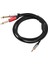 3,5 mm - Çift 6,5 mm Adaptör Jakı Ses Kablosu 3.5 Ila 6.5 Aux Kordon 3.5 Gitar Mikser Amplifikatör Bas Için Jack Splitter (Yurt Dışından) 2