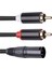 3x Xlr - Çift Rca Audio Kablosu A1 Xlr Erkek 3 Pin - Çift Rca Erkek Fişi Stereo Ses Amplifikatör Karıştırma Av Kablosu 1m (Yurt Dışından) 3
