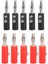 4mm Yalıtımlı Muz Fişleri Konektörler Jack Yeni 50PCS Kırmızı + Siyah (Yurt Dışından) 2