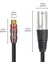 30CM Rca Dişi - 3pin Xlr Erkek Dönüştürücü Kablosu Korumalı Dönüştürücü Ses Adaptörü Yama Kablosu (Yurt Dışından) 4
