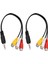 2 Adet 3,5mm Erkek Fişe 3 Rca Dişi Ses Video Av Kablosu 22CM (Yurt Dışından) 1
