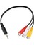 2 Adet 3,5mm Erkek Fişe 3 Rca Dişi Ses Video Av Kablosu 22CM (Yurt Dışından) 2