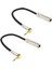 2x 6.35 Dişi Mono Ila 3.5 Erkek Fiş Jakı Stereo Hifi Mikrofon Uzantı Kablosu Kısa 90 Derece Açılı Ses Hattı Kablosu (Yurt Dışından) 1