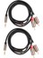 2x Jack 3.5mm Ila 2 Rca Ses Kablosu Aux Aux -Splitter 3.5mm Stereo Erkek - Erkek Rca Adaptör 2 Hoparlör Kablosu 1m (Yurt Dışından) 1