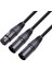 2x Xlr Ayırıcı Kablosu, 3 Pin Xlr Dişi - Çift Xlr Erkek Yama Y Kablo Dengeli Mikrofon Ayırıcı Kablosu 50CM (Yurt Dışından) 2
