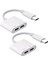 2x 2 Arada 1 Çift C Tip C Kulaklık Adaptörü Usbc Splitter Jack Aux Huawei Samsung Xiaomi Için Ses Şarj Dönüştürücü (Yurt Dışından) 1