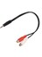 20PCS 3,5mm Stereo Adaptör Kulaklık Jakı - 2 Rca Jak Adaptör Ses Kablosu, 3.5mm Erkek Ila 2x Rca Dişi (Yurt Dışından) 2